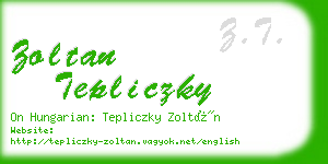 zoltan tepliczky business card